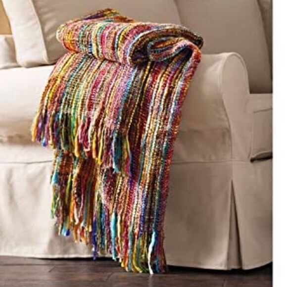 Max Studio Home Multicolor Throw - Picture 1 of 8